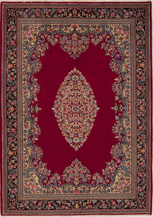 Kerman Red Hand Knotted 57 X 710  Area Rug 251-12530 Image 0