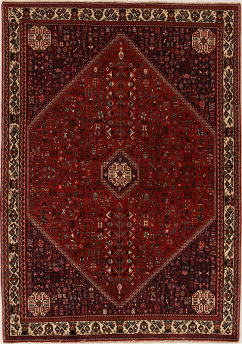 Abadeh Red Hand Knotted 59 X 82  Area Rug 251-12543 Image 0