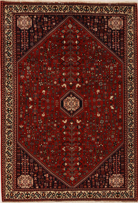 Abadeh Red Hand Knotted 59 X 84  Area Rug 251-12544 Image 0