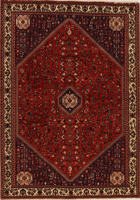 Abadeh Red Hand Knotted 59 X 81  Area Rug 251-12546 Image 0