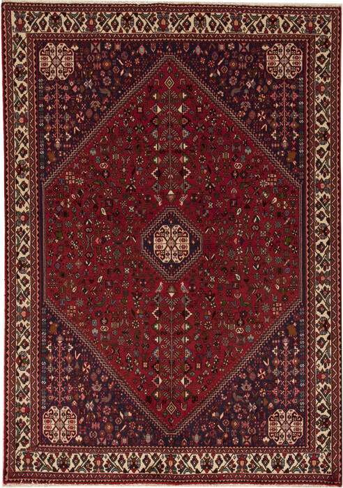 Abadeh Red Hand Knotted 57 X 80  Area Rug 251-12547 Image 0