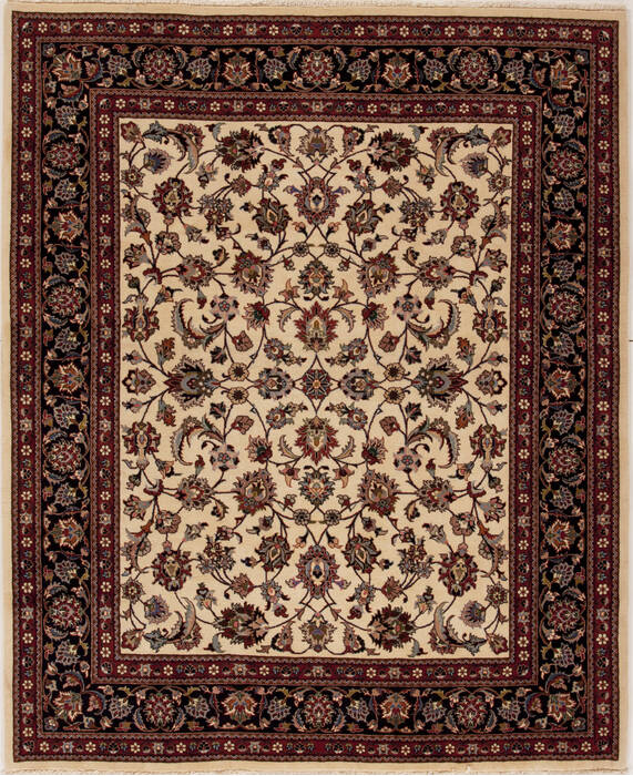 Sarouk White Square Hand Knotted 68 X 81  Area Rug 251-12551 Image 0