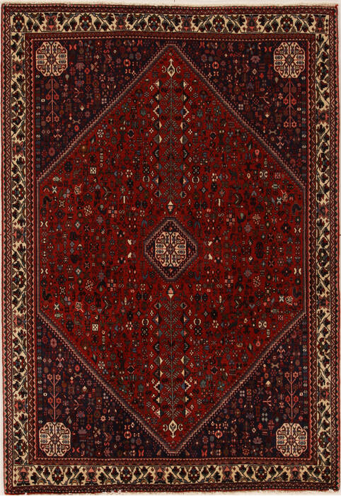 Abadeh Red Hand Knotted 59 X 84  Area Rug 251-12556 Image 0