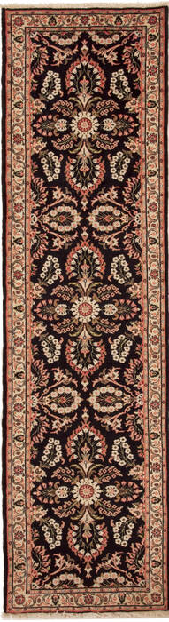 Hamedan Blue Runner Hand Knotted 29 X 911  Area Rug 251-12683 Image 0