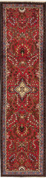 Hamedan Red Runner Hand Knotted 2'7" X 9'10"  Area Rug 251-12710