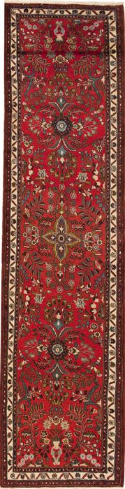 Hamedan Red Runner Hand Knotted 29 X 1011  Area Rug 251-12716 Image 0