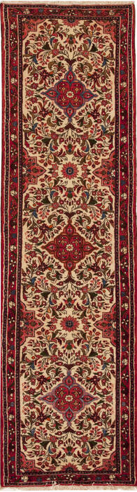 Hamedan White Runner Hand Knotted 29 X 911  Area Rug 251-12738 Image 0