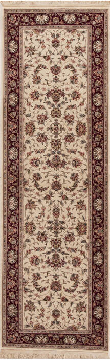 Tabriz White Runner Hand Knotted 26 X 80  Area Rug 251-12745 Image 0