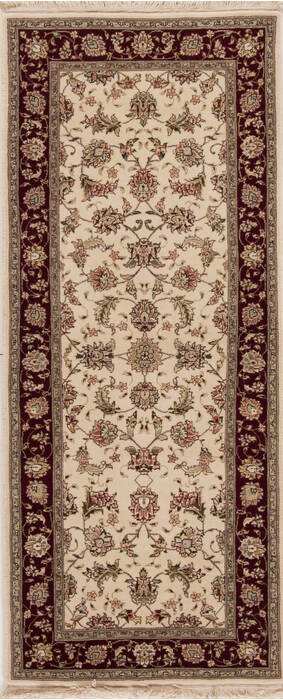 Tabriz Red Runner Hand Knotted 26 X 80  Area Rug 251-12746 Image 0