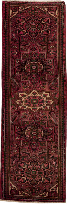 Mussel Red Runner Hand Knotted 35 X 105  Area Rug 251-12786 Image 0