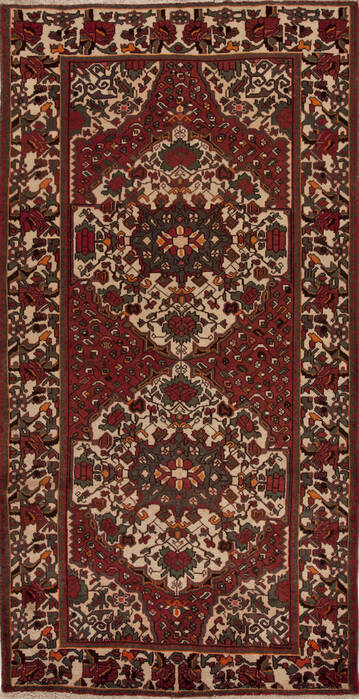Hamedan Red Runner Hand Knotted 50 X 100  Area Rug 251-12797 Image 0