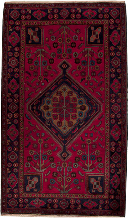 Mussel Red Hand Knotted 56 X 95  Area Rug 251-12819 Image 0