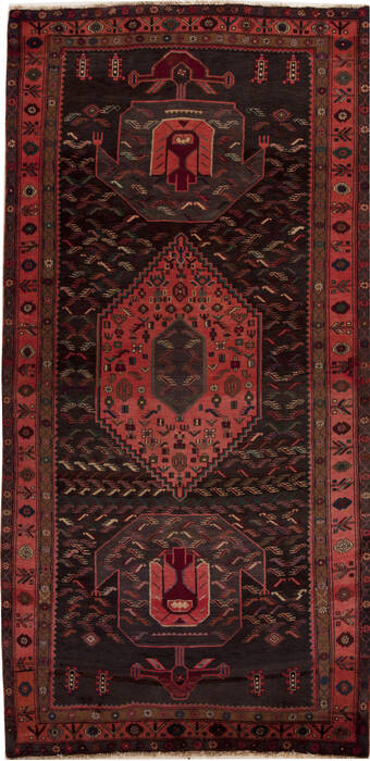 Qashqai Grey Runner Hand Knotted 55 X 103  Area Rug 251-12824 Image 0