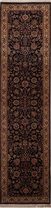 Pak-Persian Blue Runner Hand Knotted 27 X 107  Area Rug 251-12991 Image 0