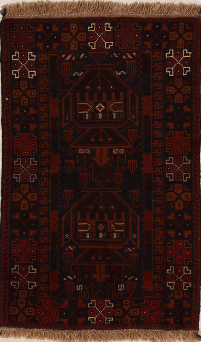 Baluch Blue Hand Knotted 28 X 44  Area Rug 251-13053 Image 0