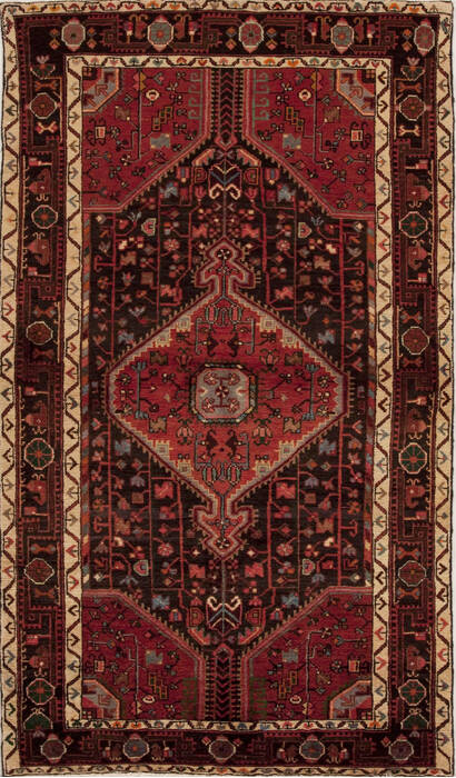 Hamedan Red Hand Knotted 46 X 79  Area Rug 251-13114 Image 0