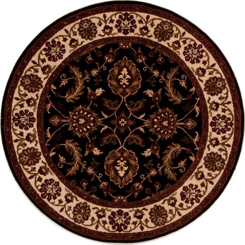 Jaipur Black Round Hand Knotted 410 X 411  Area Rug 251-13151 Image 0