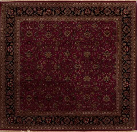 Kashmir Red Square Hand Knotted 100 X 100  Area Rug 251-13253 Image 0