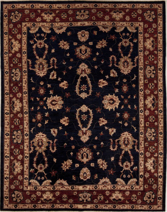 Pishavar Blue Square Hand Knotted 68 X 86  Area Rug 251-13656 Image 0