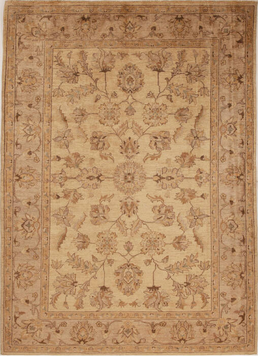 Pishavar Beige Hand Knotted 60 X 86  Area Rug 251-13695 Image 0
