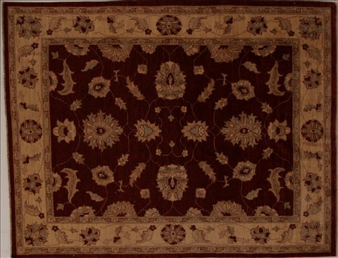 Pishavar Red Hand Knotted 69 X 88  Area Rug 251-13775 Image 0