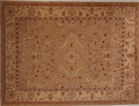 Pishavar Beige Hand Knotted 70 X 96  Area Rug 251-13780 Image 0