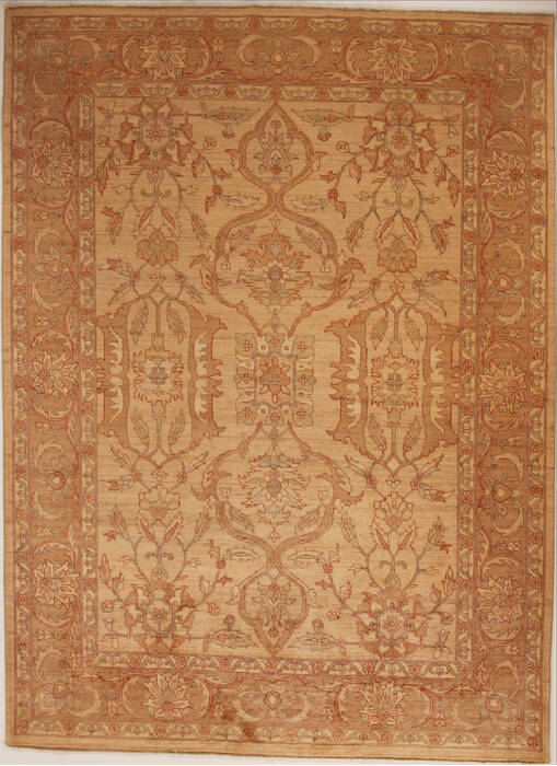 Pishavar Beige Hand Knotted 70 X 96  Area Rug 251-13784 Image 0