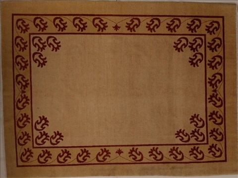 Pishavar Beige Hand Knotted 69 X 93  Area Rug 251-13799 Image 0