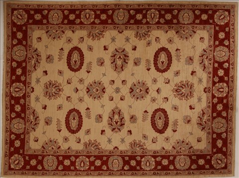 Pishavar Beige Hand Knotted 70 X 93  Area Rug 251-13826 Image 0