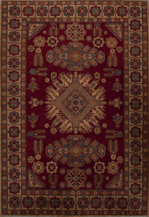 Kazak Red Hand Knotted 82 X 122  Area Rug 251-13889 Image 0
