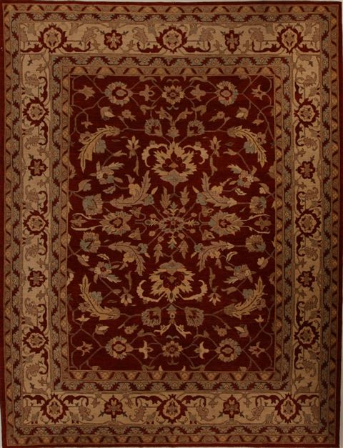 Pishavar Brown Hand Knotted 90 X 118  Area Rug 251-13903 Image 0