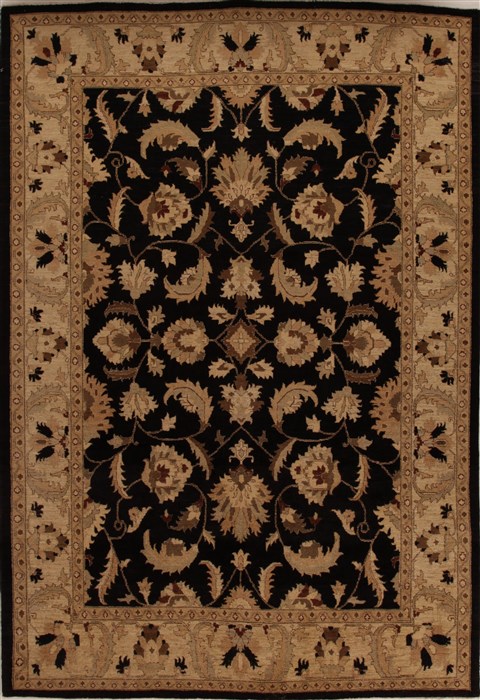 Pishavar Black Hand Knotted 82 X 120  Area Rug 251-13949 Image 0