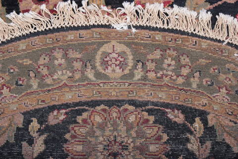 Jaipur Black Round Hand Knotted 411 X 411  Area Rug 905-132595 Image 3
