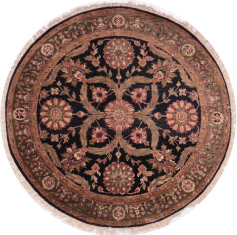 Jaipur Black Round Hand Knotted 411 X 411  Area Rug 905-132595 Image 0