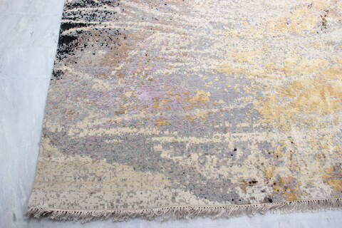 Jaipur Grey Hand Knotted 83 X 100  Area Rug 905-135667 Image 1