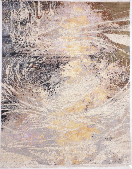 Jaipur Grey Hand Knotted 83 X 100  Area Rug 905-135667 Image 2