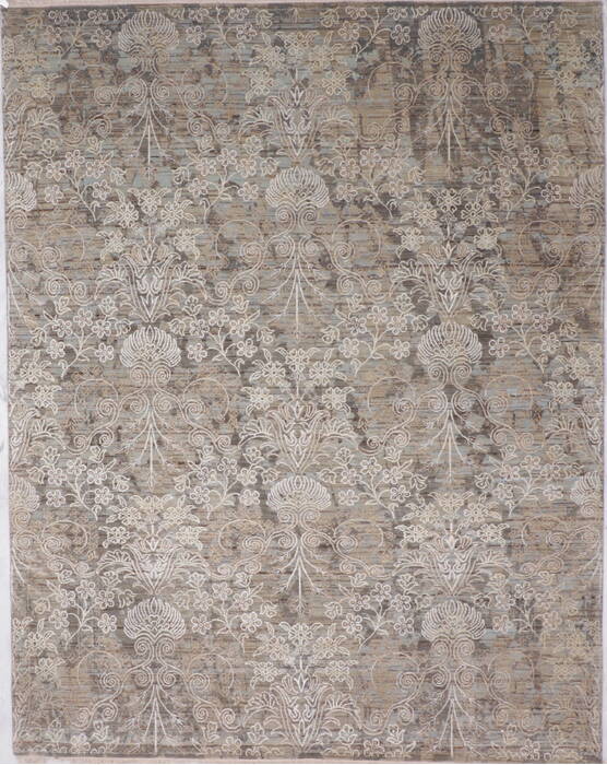 Jaipur Grey Hand Knotted 81 X 102  Area Rug 905-135671 Image 2