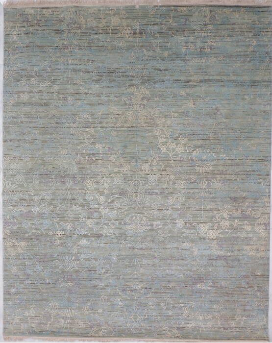 Jaipur Blue Hand Knotted 82 X 102  Area Rug 905-135674 Image 2
