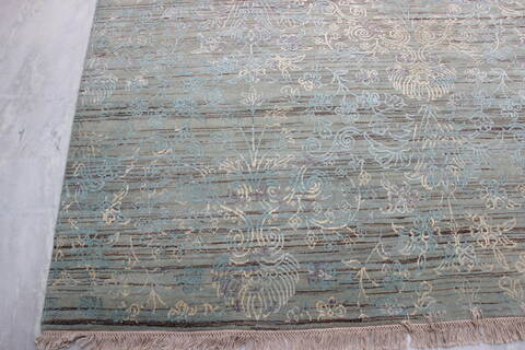 Jaipur Blue Hand Knotted 82 X 102  Area Rug 905-135674 Image 3
