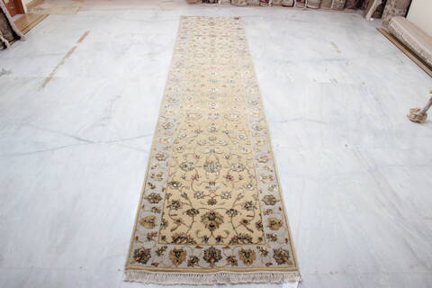 Jaipur Yellow Runner Hand Knotted 27 X 121  Area Rug 905-135696 Image 1