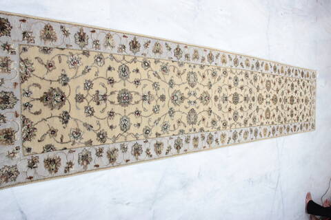 Jaipur Yellow Runner Hand Knotted 27 X 121  Area Rug 905-135696 Image 2