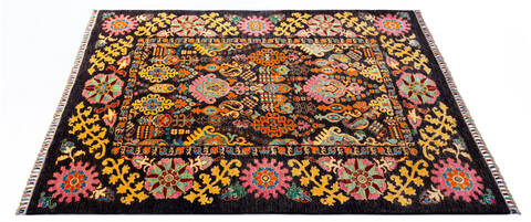 Chobi Black Hand Knotted 56 X 79  Area Rug 700-135765 Image 3