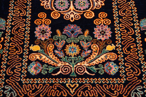 Chobi Black Hand Knotted 56 X 710  Area Rug 700-135768 Image 3
