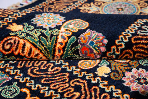 Chobi Black Hand Knotted 56 X 710  Area Rug 700-135768 Image 4