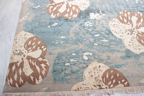 Jaipur Blue Hand Knotted 81 X 104  Area Rug 905-135814 Image 1