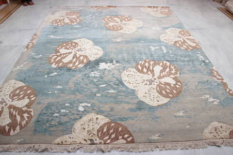 Jaipur Blue Hand Knotted 81 X 104  Area Rug 905-135814 Image 2