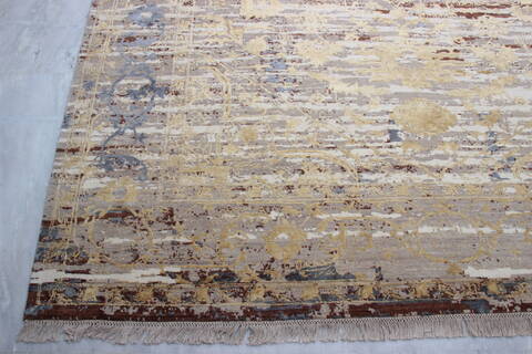 Jaipur Beige Hand Knotted 82 X 101  Area Rug 905-135830 Image 1