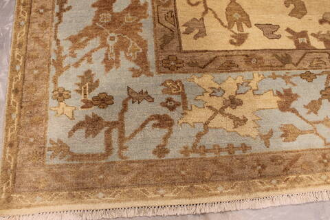 Oushak White Hand Knotted 90 X 119  Area Rug 301-135843 Image 3