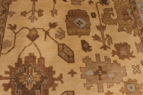 Oushak White Hand Knotted 90 X 119  Area Rug 301-135843 Image 6