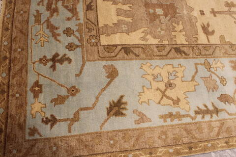 Oushak White Hand Knotted 90 X 119  Area Rug 301-135843 Image 7